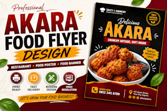 design akara food flyer restaurant poster food banner