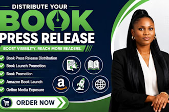distribute book press release book launch book promotion amazon book launch