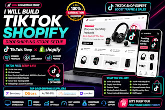 build tiktok shopify dropshipping store setup tiktok shop fix pixel