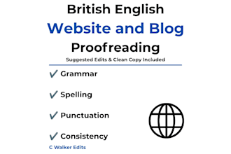proofread and edit your website content or blog article