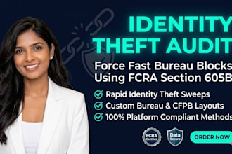 do a rapid identity theft credit sweep and consumer law audit