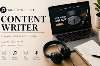 write SEO music content for blogs websites and artists