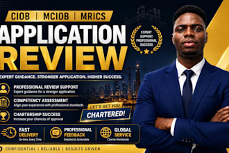 assist with ciob and rics membership application guidance