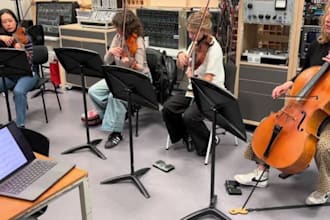 record live string section, violin, viola, cello and contrabass for your project