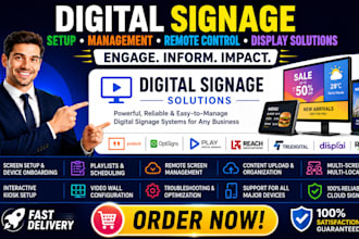 design digital signage using yodeck optisigns play reach trudigital displai rise