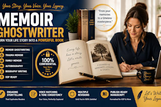 ghostwrite your memoir, rewrite your trauma memoir, family memoir, autobiography