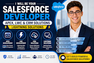 be your salesforce developer for apex, lwc and CRM solution lightning solutions
