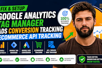 fix google analytics tag manager ads conversion tracking, ecommerce API tracking