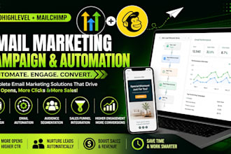 setup gohighlevel mailchimp email marketing campaign and automation