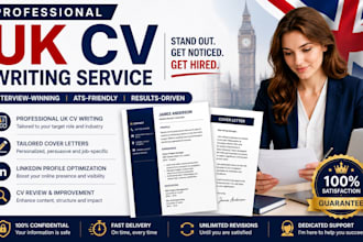 write a professional UK CV, ats resume, and cover letter with linkedin profile