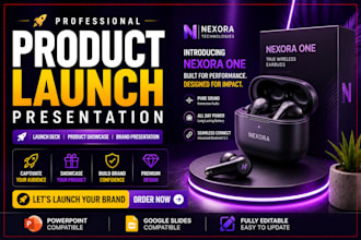 design a professional product launch presentation for your brand