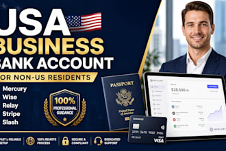 do USA business bank creation for US llc, USA physical address USA bank creation