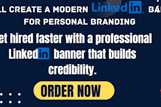 create a modern linkedin banner for personal branding