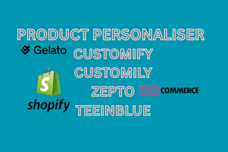 setup zepto customily customify teeinblue product personalisation printegy store