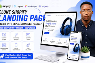 convert figma to shopify, clone replo landing page, gempages advertorial