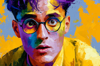 paint a real oil portrait painting on canvas