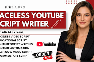 write engaging educational faceless youtube video script, cash cow video script