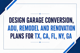 design garage conversion adu remodel and renovation plans for tx ca fl ny