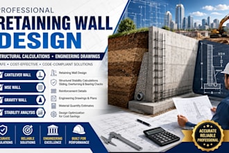structural retaining wall and mse wall design calculation florida texas georgia
