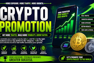 do crypto promotion, crypto marketing, telegram marketing and website marketing