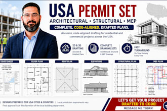 draft complete USA architectural structural and mep permit sets