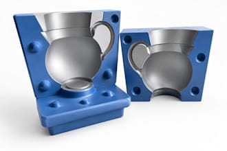 design injection, silicone, plastic, and slip casting molds for manufacturing