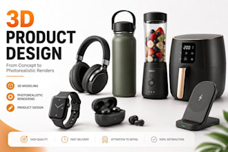 realistic 3d product design modelling photorealistic product rendering