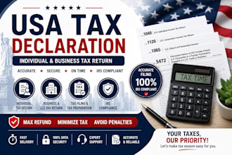 prepare USA tax declaration individual business tax return irs