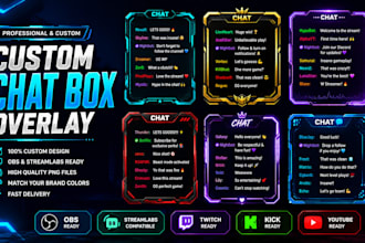 design a custom twitch chat box overlay for obs and streamlabs