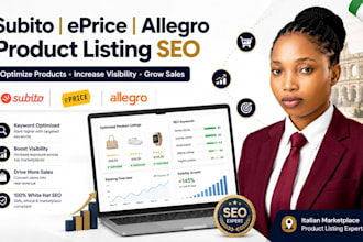 do subito eprice allegro volusion products listing seo italian marketplace
