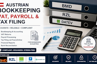 do austrian bookkeeping vat payroll  tax filing bmd rzl datev and  finanzonline
