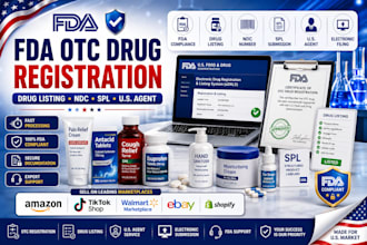 complete fda otc drug registration, listing, and US agent service
