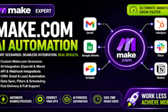 build makecom ai automation workflows, ai agents, API integrations