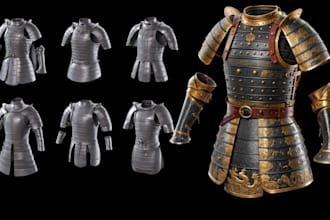 sculpt wearable cosplay 3d armor model helmet mask props stl for 3d printing