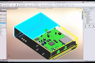 design pcb enclosure, casing and 3d product housing in solidworks for 3d mold