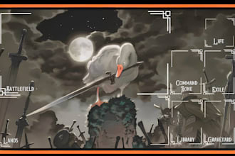 design custom playmat design, tcg, mtg, playmat artwork, dark gothic playmat