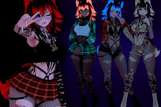 vrc avatar anime avatar nsfw avatar vrc model 3d model vrc character