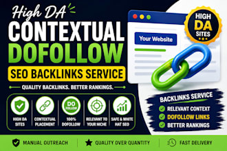 build high da contextual dofollow seo backlinks service