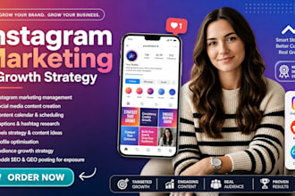 manage instagram marketing, social media content and instagram growth strategy