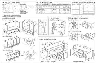 design detail DIY woodworking plan with PDF blueprints step by step and cutlist