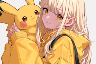 design original anime character for games and stories