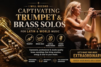 record captivating trumpet and brass solos for and world music