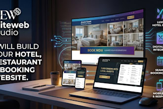build a premium hotel website restaurant website booking website