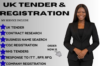 find tenders, write winning bid proposal for uk tender, nhs tender, register cqc