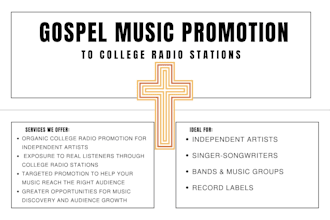 do christian music promotion to college radio stations worldwide