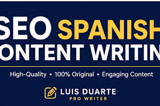 write SEO spanish content and copywriting for your website