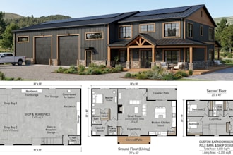 create custom barndominium, pole barn, shop barn design and floor plan