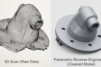 do reverse engineering from scan data, stl to step, and cad conversion