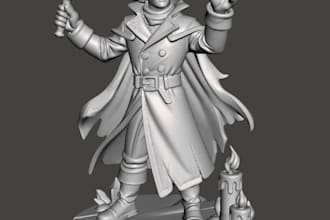 detailed3d superhero figure,fantasy rpg character,3mf multicolor statue,cnc,pet