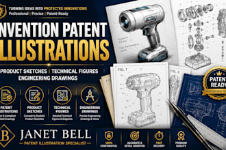 do invention patent filing illustrations product sketches technical figures